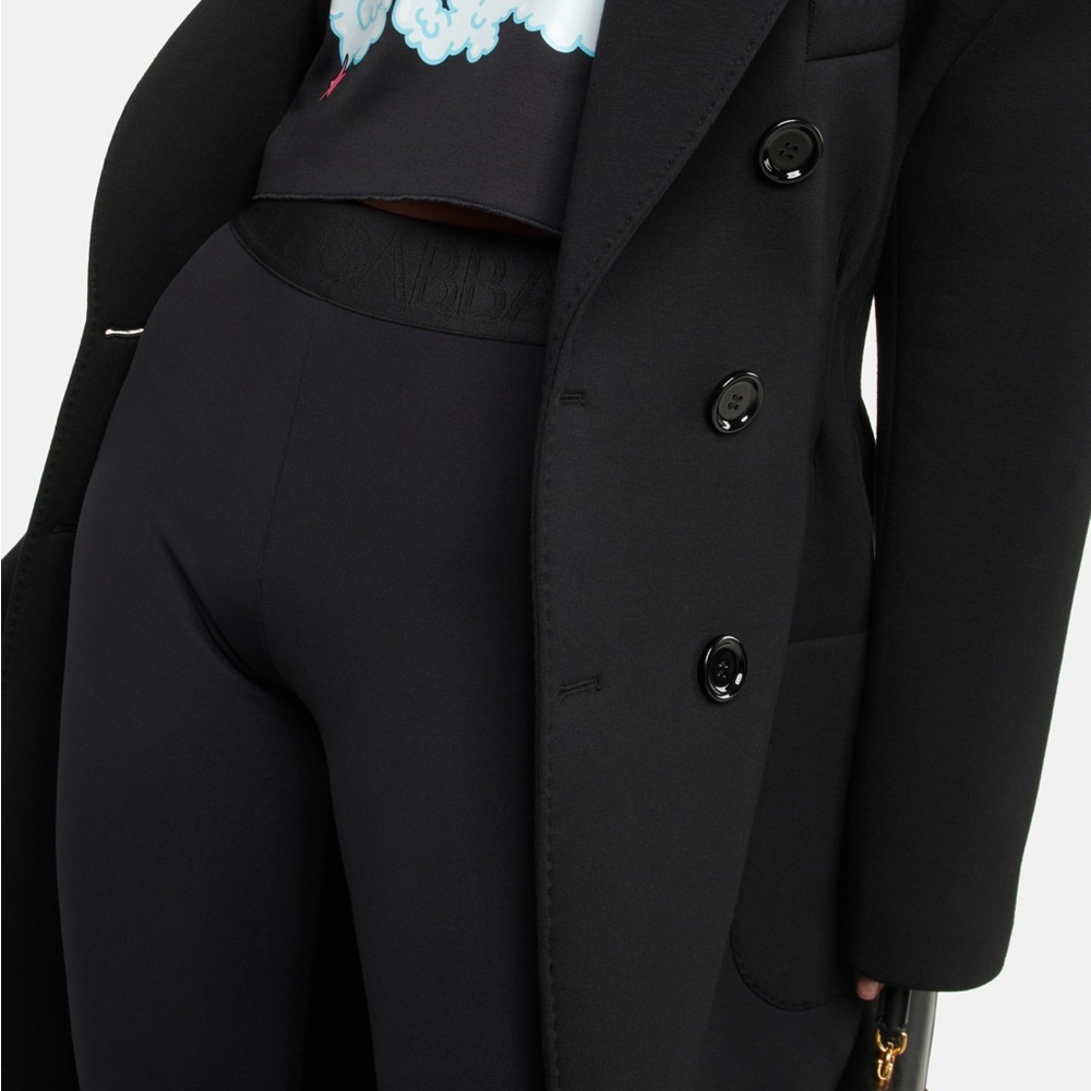 DOLCE & GABBANA HIGH RISE LOGO LEGGINGS, SZ IT/40 US/4 BLACK NWT!